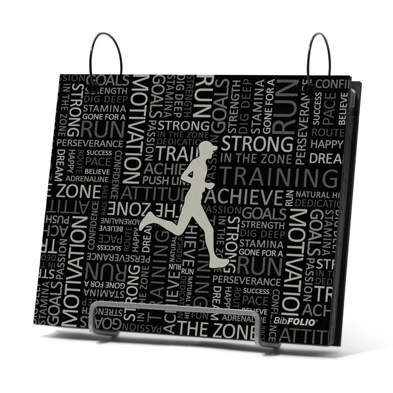 Gone For a Run BibFOLIO Race Bib Album | Bib Holder Running Inspiration Male | Black - Image 2